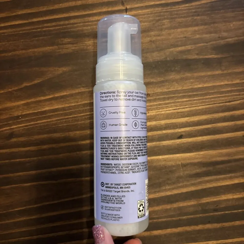 Kindfull Waterless Shampoo for Cats Fragrance Free Gentle No Rinse 7 Oz